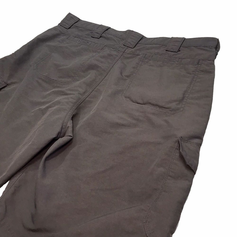 Wrangler Cargo Shorts Mens Size 40 Dark Gray/black Belt‎ Loops Side Zip Pocket